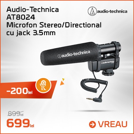 Audio Tehnica AT8024 Microfon Stereo Directional jack 3.5 mm